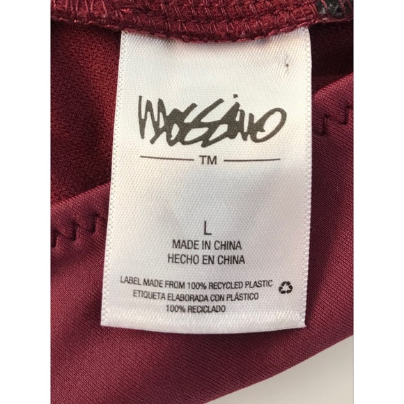 Mossimo Women’s One Piece Burgundy Swimsuit Size Large - Picture 3 of 8